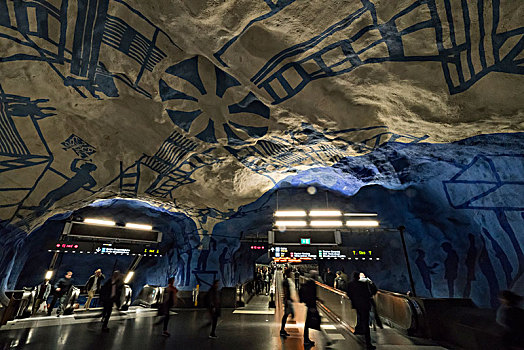 地铁站,斯德哥尔摩,瑞典,欧洲