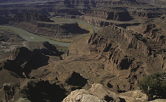 河,通过,峡谷,科罗拉多河,死,马,州立公园,犹他,美国