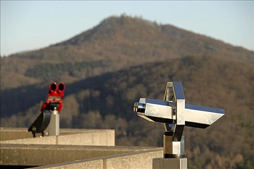 望远镜,正面,山,山峦,北莱茵威斯特伐利亚,德国,欧洲