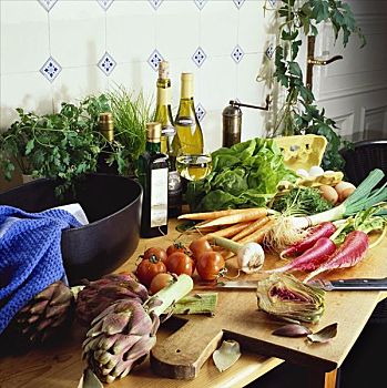 蔬菜,药草,食物,厨房