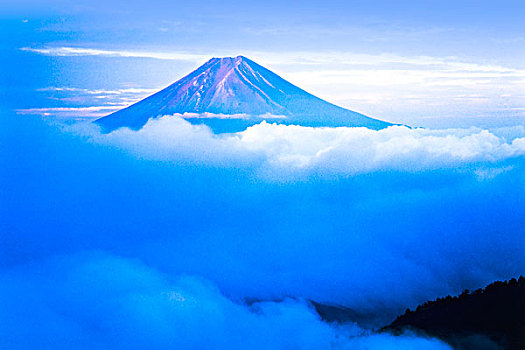山,富士山,夏天