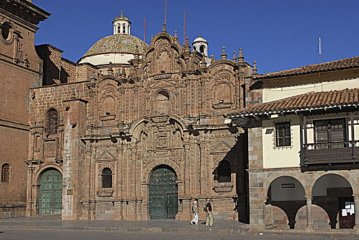 秘鲁,库斯科市,广场,阿玛斯,耶稣,教堂