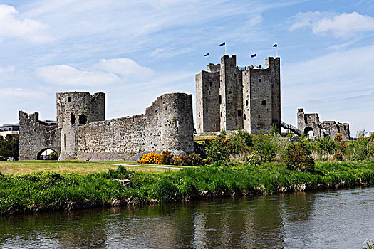 城堡,河,博伊奈,米斯郡,伦斯特,爱尔兰,欧洲