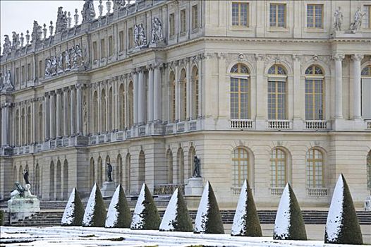 法国,伊夫利纳,凡尔赛宫,城堡,公园,冬天