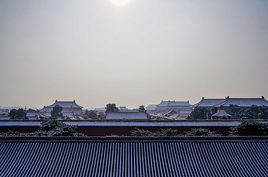 北京天安门故宫雪景