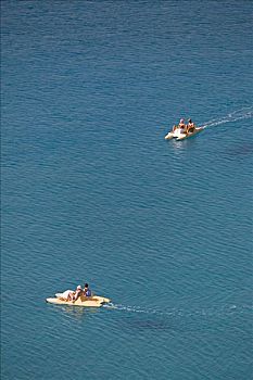 马略卡岛,两个,脚踏船,湾