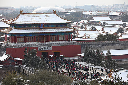 北京故宫雪景