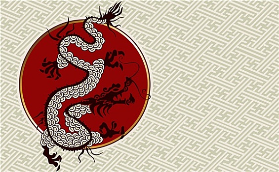 中國,龍,背景