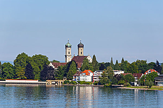 城堡,教堂,佛瑞德利希港,德国,风景,斯瓦比亚,博登湖区,区域,巴登符腾堡,欧洲