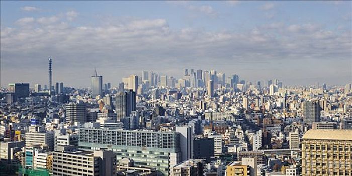 城市天际线,新宿,东京,日本