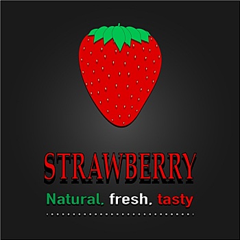 草莓,海报,矢量,自然,新鲜,美味