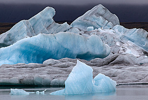 冰,冰山,杰古沙龙湖,结冰,湖,泻湖,冰岛,欧洲