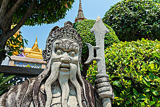 吓人,石头,宫殿,中国,雕塑,皇宫,曼谷,泰国,亚洲
