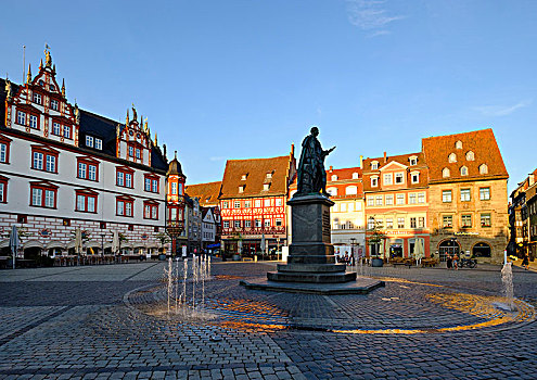 阿尔伯特亲王城,纪念,市场,广场,上弗兰科尼亚,弗兰克尼亚,巴伐利亚,德国