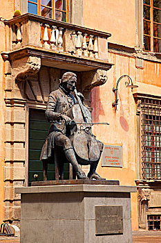 雕塑,作曲,大提琴手,著名,音乐,学院,家,城镇,卢卡,托斯卡纳,意大利