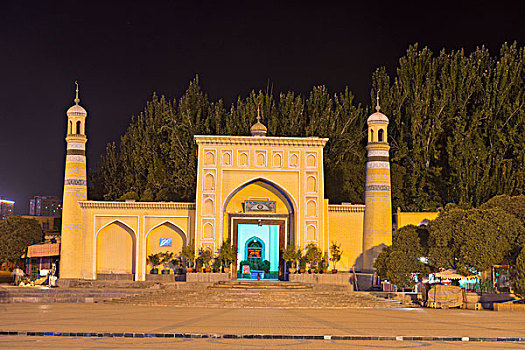 艾提尕尔清真寺夜景
