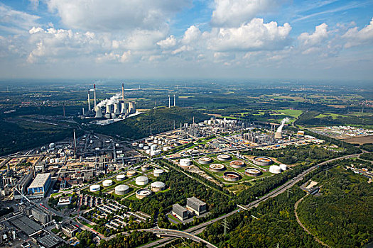 炼油厂,盖尔森基兴,地区,北莱茵威斯特伐利亚,德国,欧洲