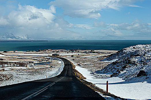 雪路,冬天