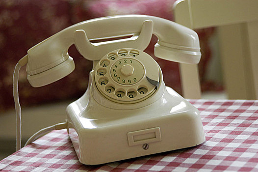历史,白色,电话,拨号,20世纪50年代,设计,德国,欧洲