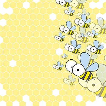 蜜蜂,蜂窝,春天,背景