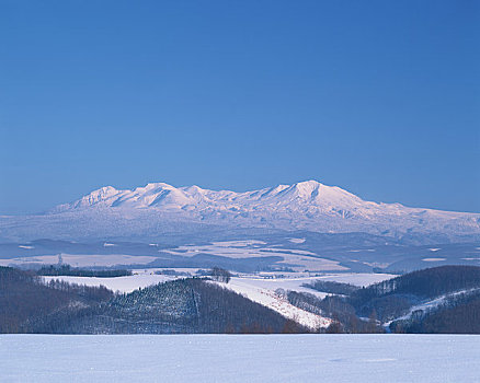 山,冬季风景