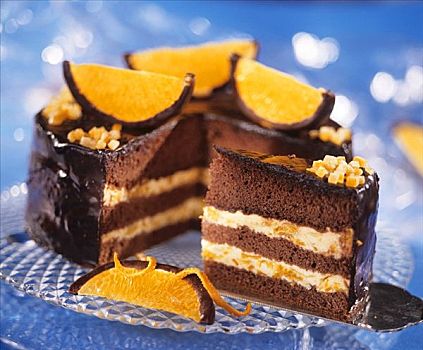 巧克力,橘子蛋糕
