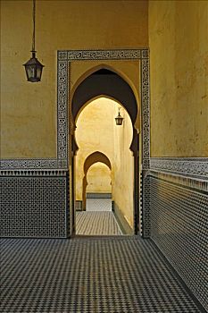 入口,陵墓,梅克内斯,摩洛哥,非洲
