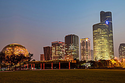 杭州钱江新城夜景