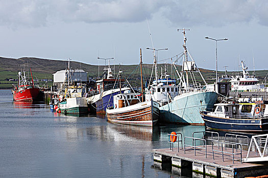 渔港,凯瑞郡,爱尔兰,英国,欧洲