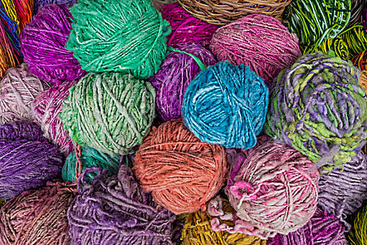 彩色,毛织品,智利,南美