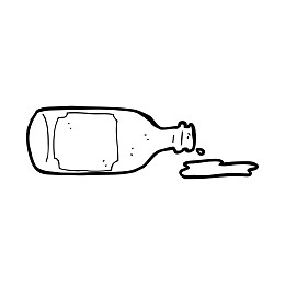酒瓶倒酒简笔画图片
