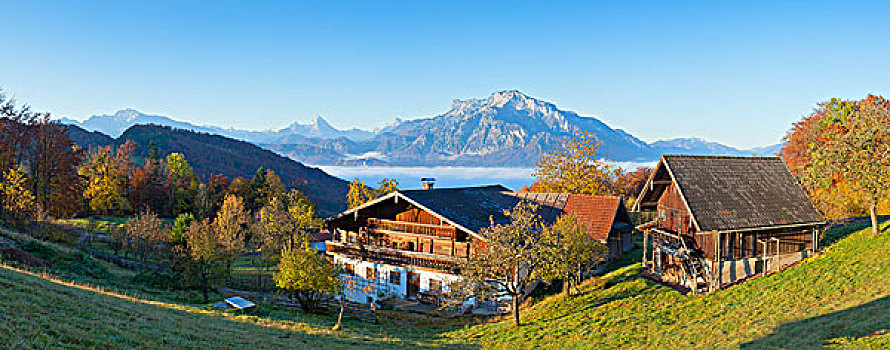 山,农舍,萨尔茨堡州,奥地利