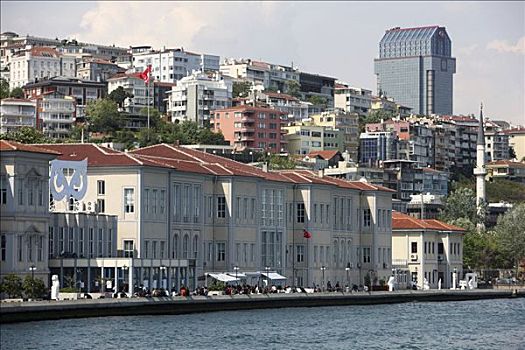 大学,艺术,博斯普鲁斯海峡,正面,卡尔顿酒店,伊斯坦布尔,土耳其