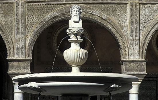 西班牙,塞维利亚,喷泉