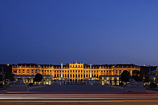 奥地利,维也纳,宫殿,夜晚