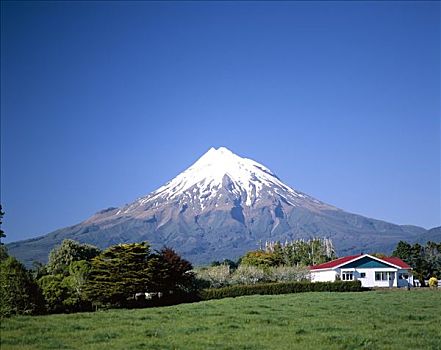 艾格蒙特国家公园,山,塔拉纳基,北岛,新西兰