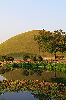 韩国,庆州,冢,公园,皇陵