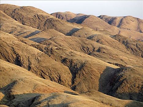 巨大,石头,地层出露,特征,山谷,遥远,纳米比亚西北部