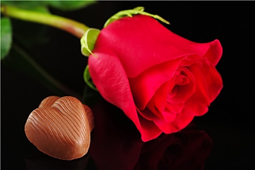 巧克力桃心,红玫瑰