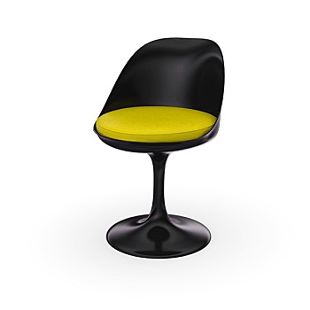 复古,设计,椅子,黑色,黄色
