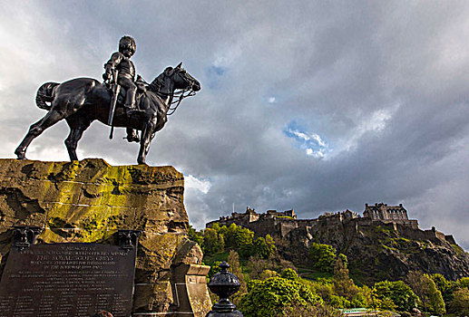 皇家,苏格兰,纪念建筑,爱丁堡城堡,背景,爱丁堡