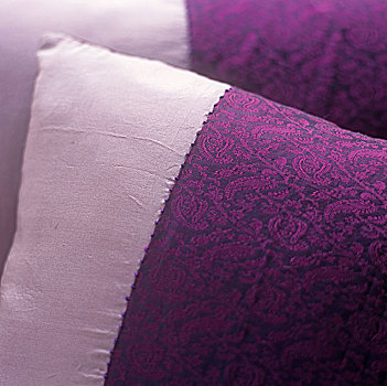 枕头,粉色,紫色,佩斯利螺旋花纹,图案