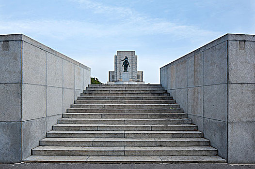 骑马雕像,国家纪念建筑,山,布拉格,捷克共和国