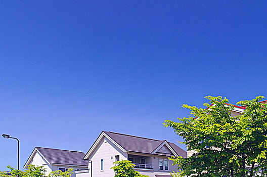 现代房屋,清晰,蓝天