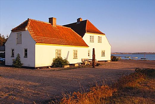 房子,海洋,丹麦