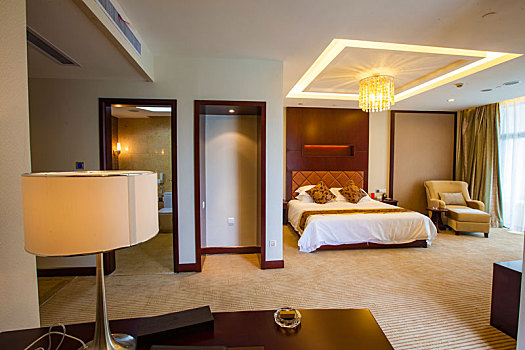 酒店,客房,床铺,卧室,室内,灯光,宾馆,床,现代