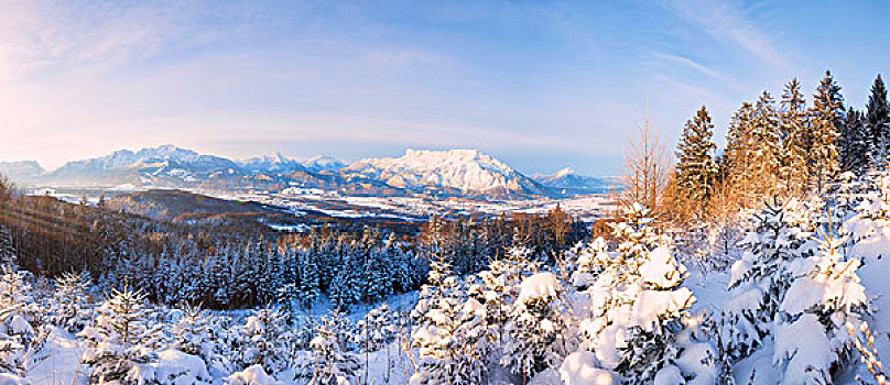 风景,雪,贝希特斯加登阿尔卑斯山