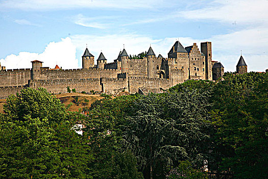 法国,朗格多克-鲁西永大区,卡尔卡松尼,中世纪城市,世界遗产