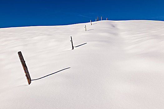 冬季风景,栅栏,北方,提洛尔,奥地利,欧洲