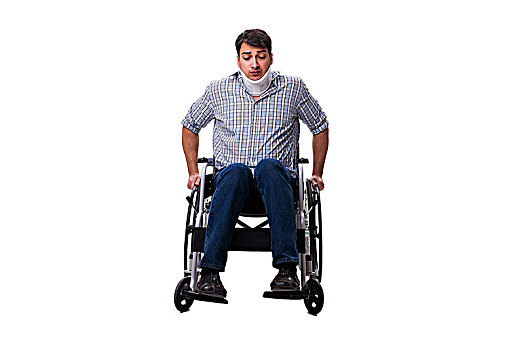 轮椅上的男子图片